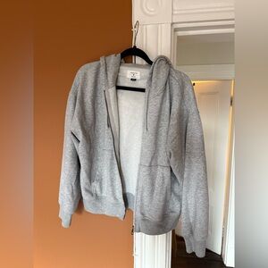 Women’s American Eagle Outfitters Heather Gray Fleece Zip-Up Hoodie